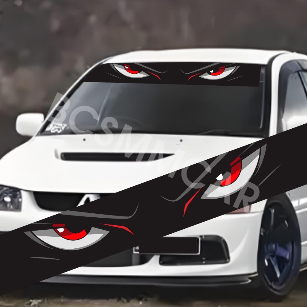 3D Eyes Pattern Car Front Windscreen Window Sticker Vinyl Decal Sun Visor Decor
