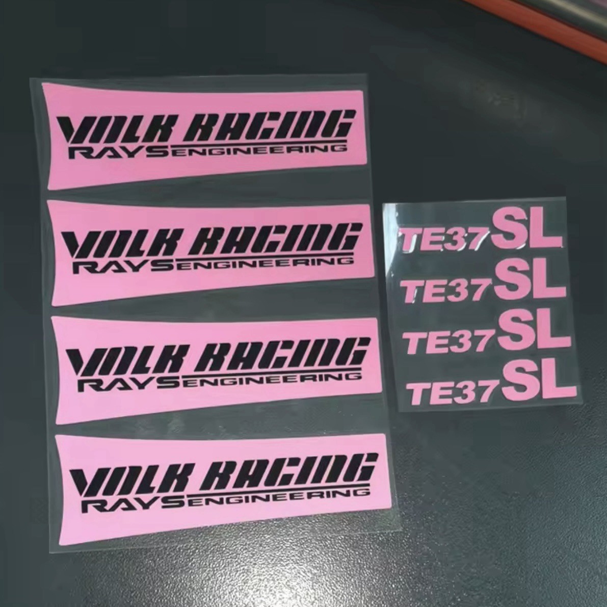 Full Set 8pcs Volk Racing TE37 SL Rays Engineering Wheel Rim Decal Sticker Kit