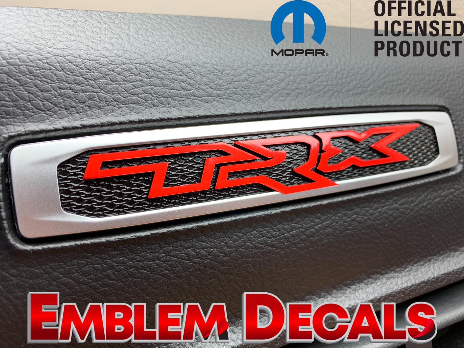 Ram 1500 TRX Passenger Dash Emblem Overlay Decal 2021 2022 2023