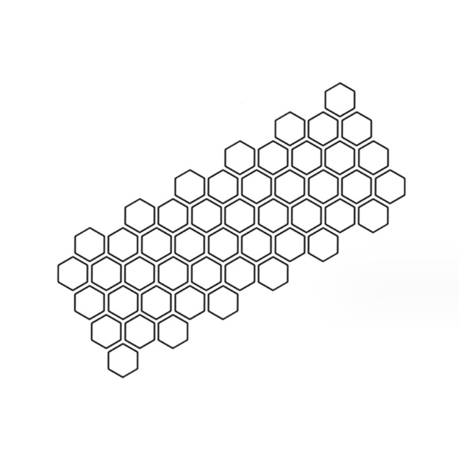 Car Decal Hexagon Side Body Decor Honeycomb Pattern Waist Line Vinyl Sticker