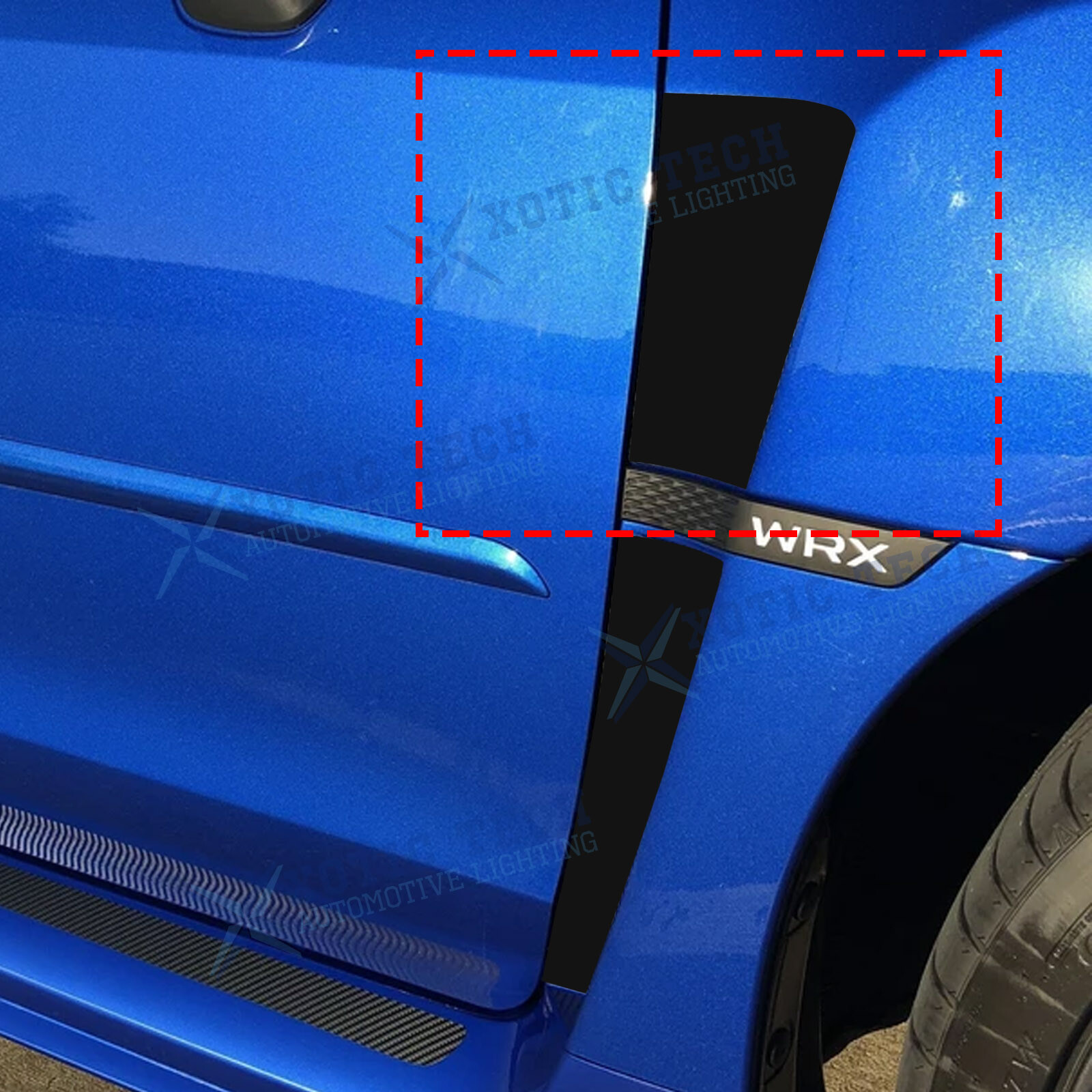 Side Fender Upper Air Vent Overlay Vinyl Sticker For WRX STI 2015-21 Matte Black
