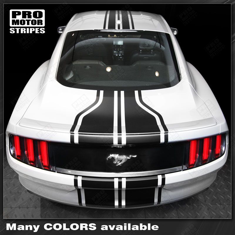 Ford Mustang 2013-2023 Over The Top Sport Stripes Decals (Choose Color)