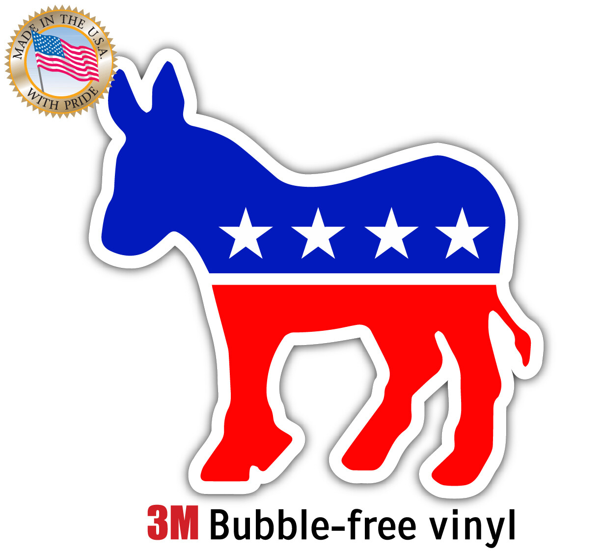 DEMOCRATIC DONKEY DECAL STICKER Car Truck Laptop Wall Window Decal MADE IN USA