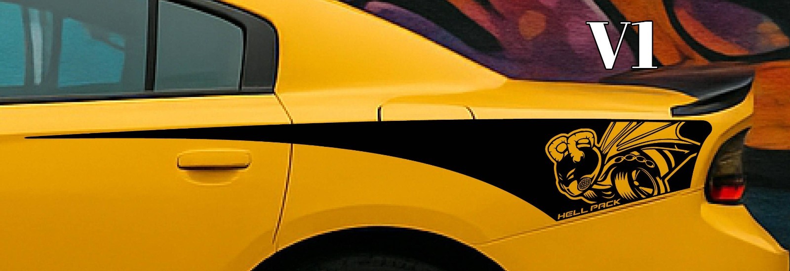 HellPack Charger Quarter Panel Vinyl Overlay Kit | for Dodge Charger (2015–2023)