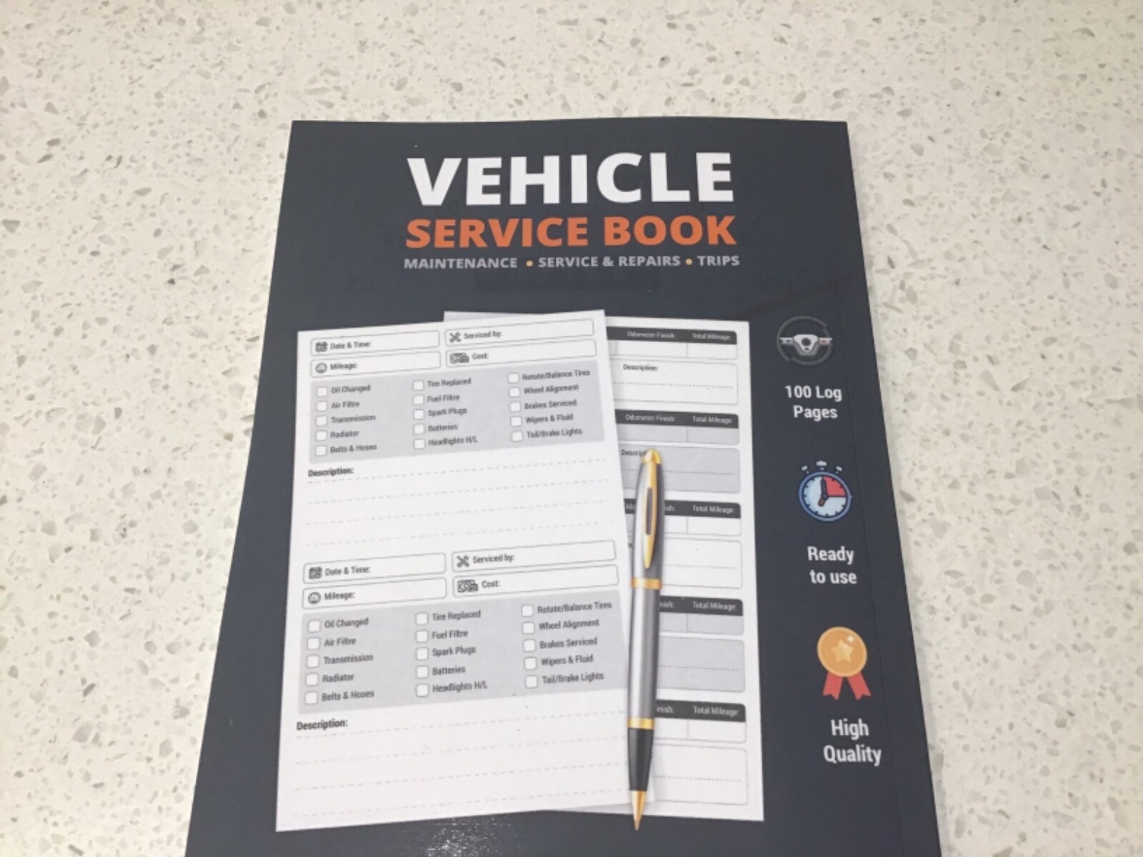 CAR BOOK,VEHICLE SERVICE AND MAINTENANCE BEST SELLER