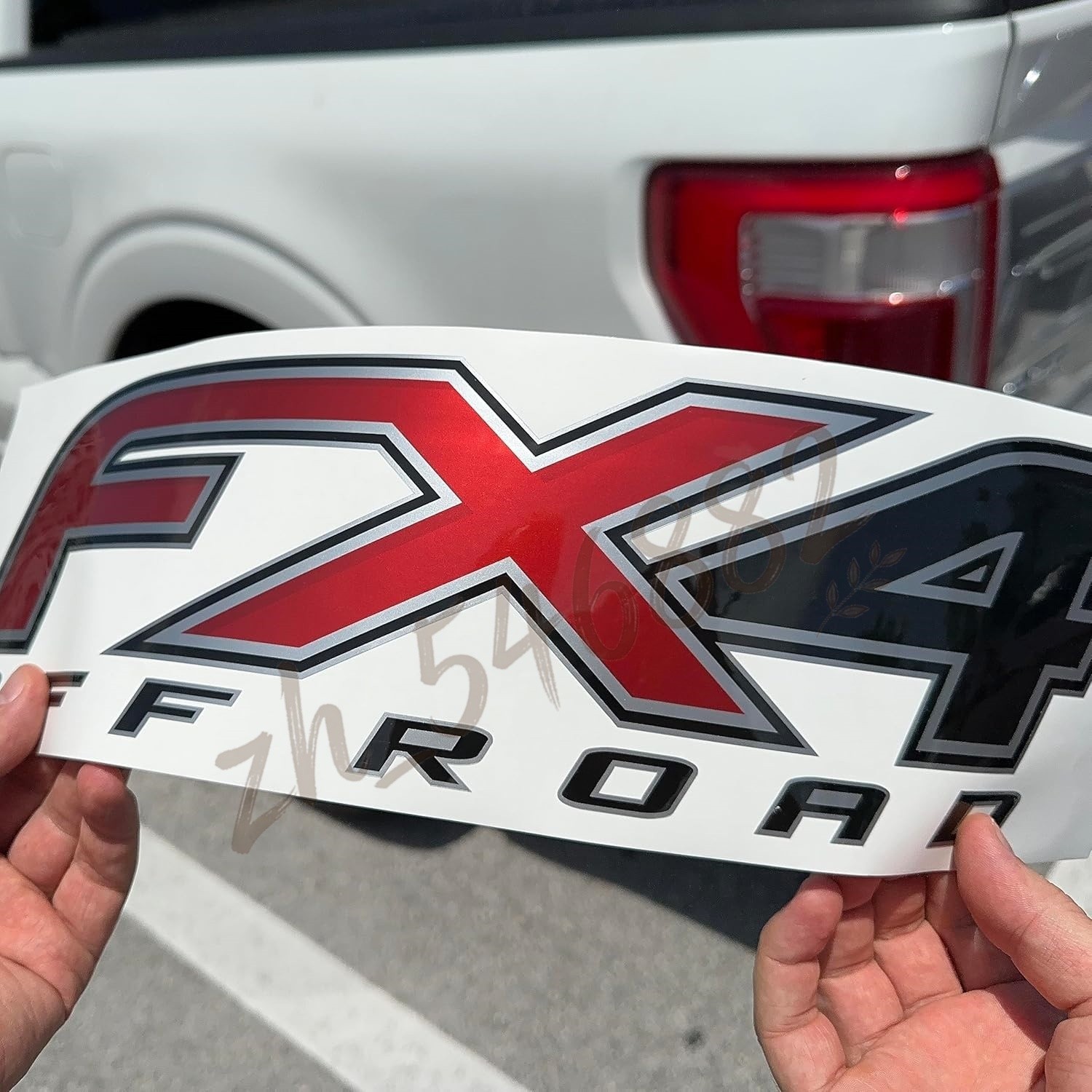 Set Of 2 For F150 FX4 Off Road Decals Stickers 4×4 Bed Side FH4B0 Black Red