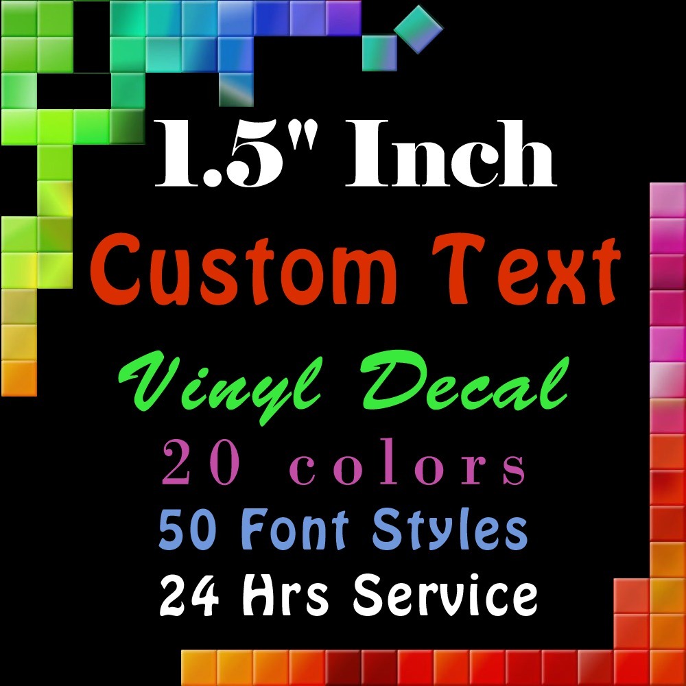 YOUR TEXT Vinyl Decal Sticker Window Wall Bumper CUSTOM Personalized Name Décor