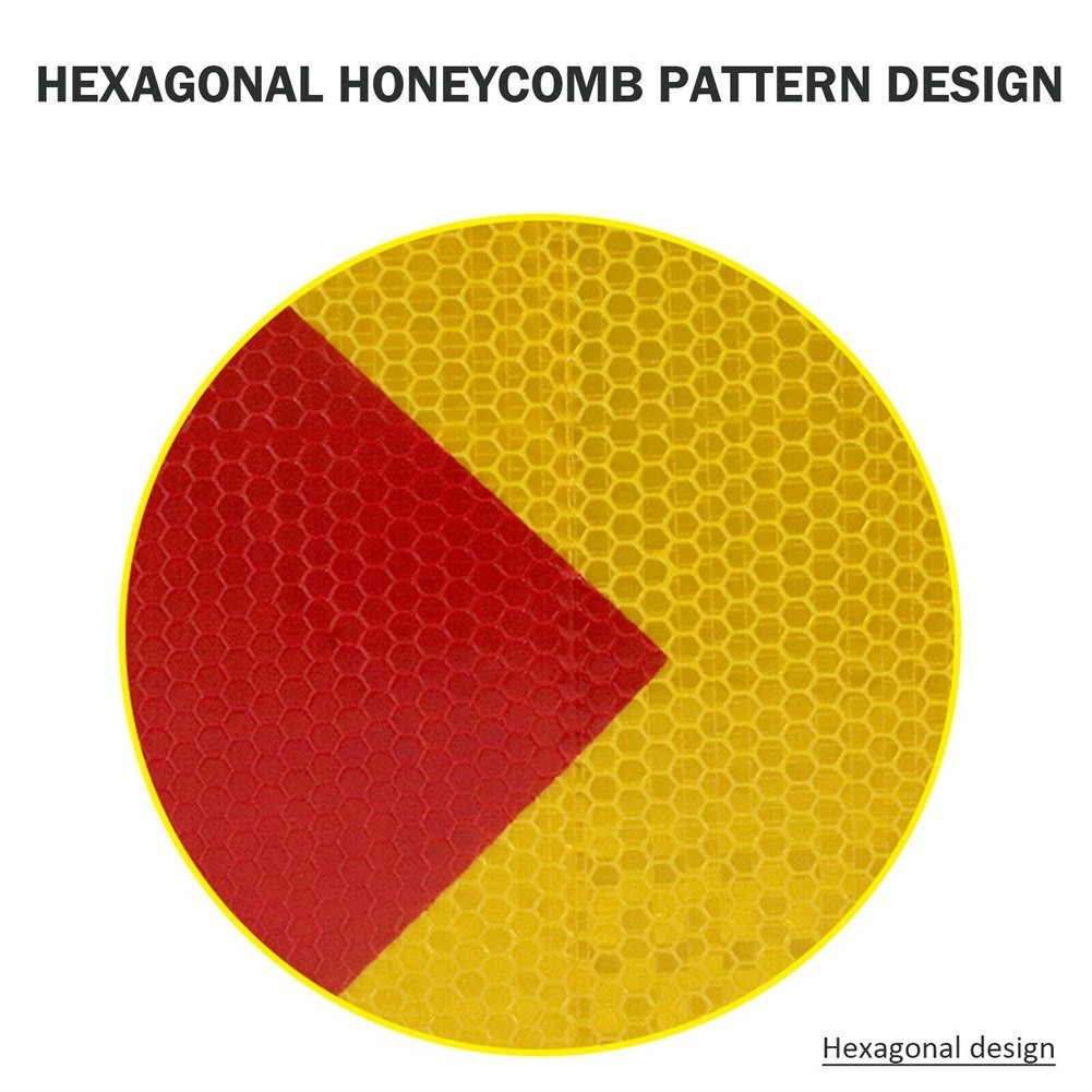Bright Yellow and Black Reflective Safety Tape for Enchanced Visibility