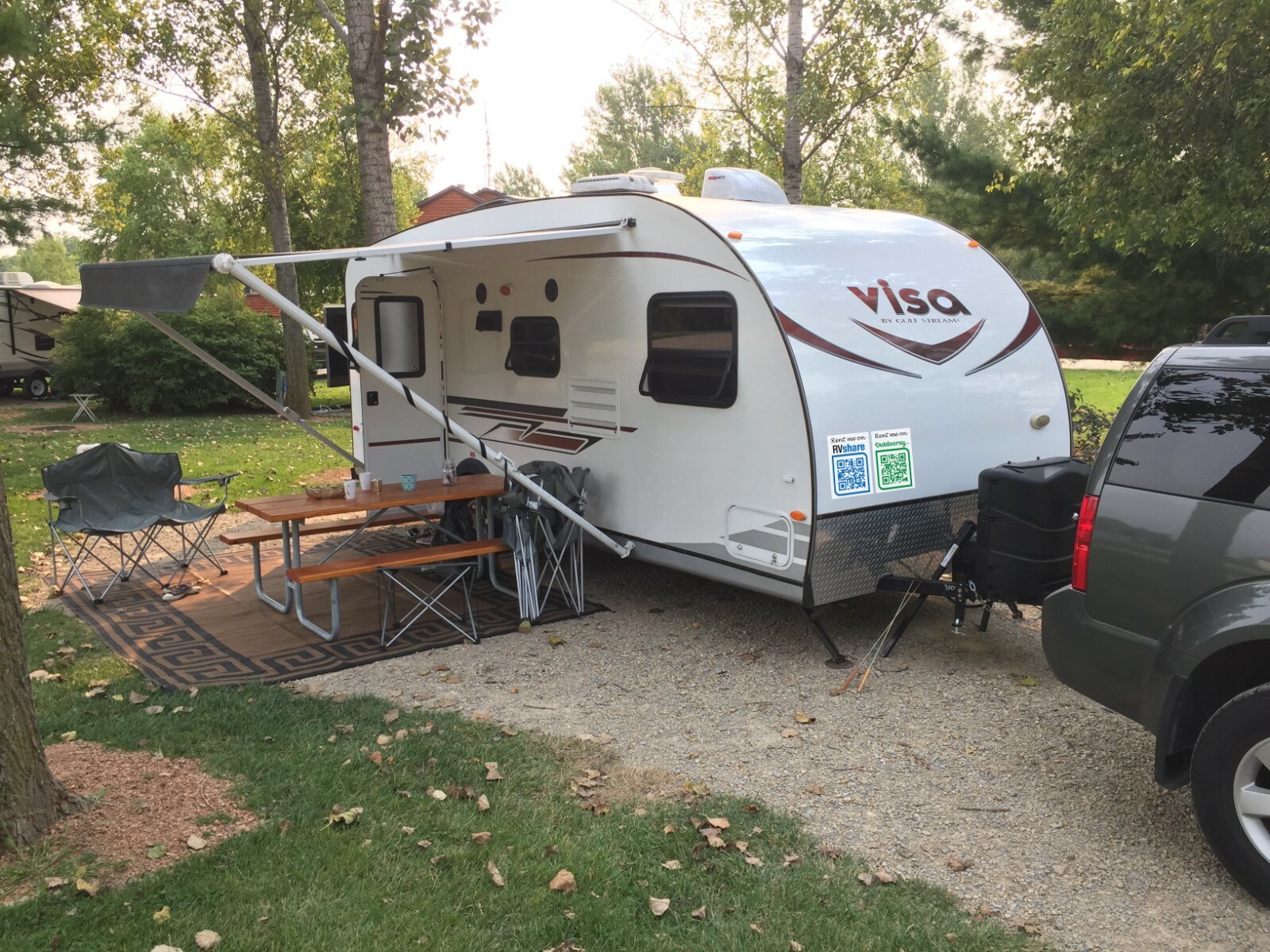 Custom link RV rental QR Code decals