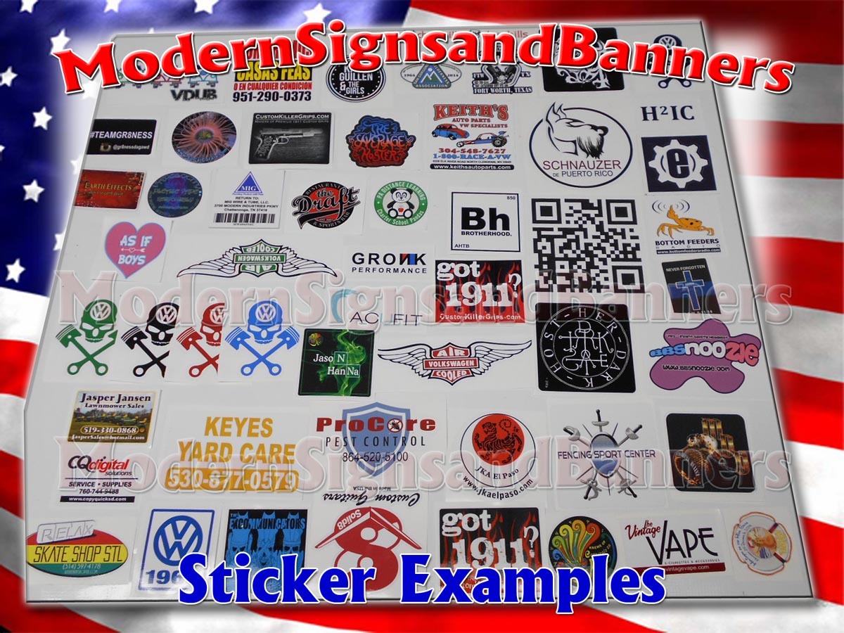 125 3×3 Custom Printed Full Color Outdoor Vinyl Car Bumper Stickers Decal Label