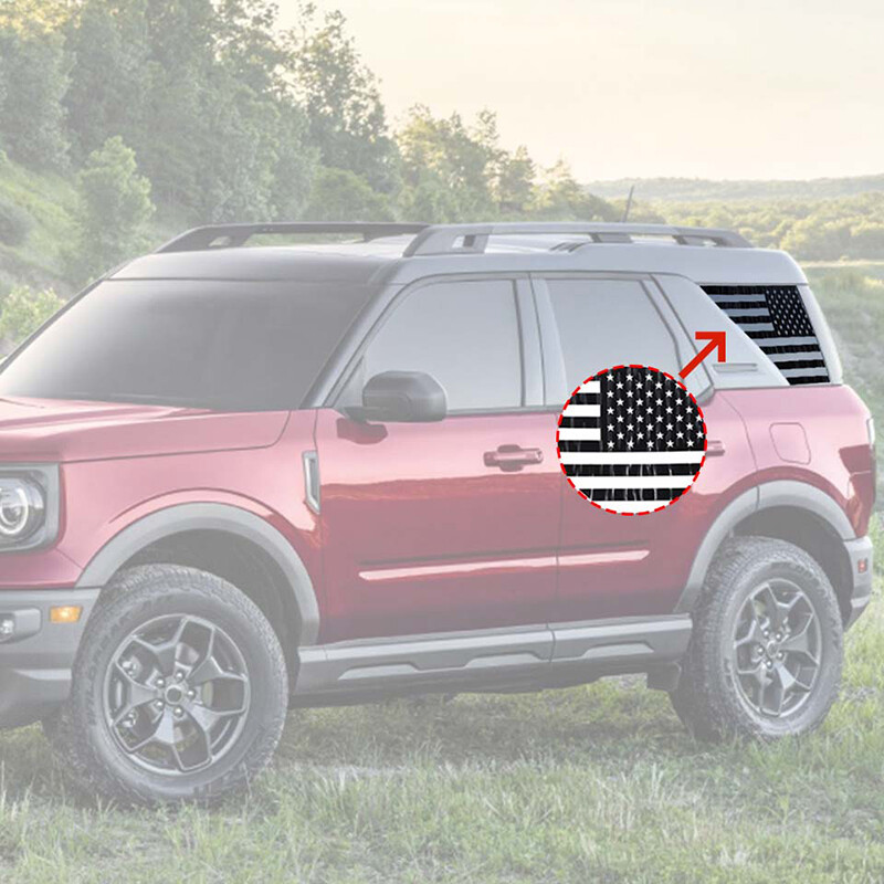Rear Side Window Glass Tailgate Cover Decals Sticker For Ford Bronco Sport 2021+