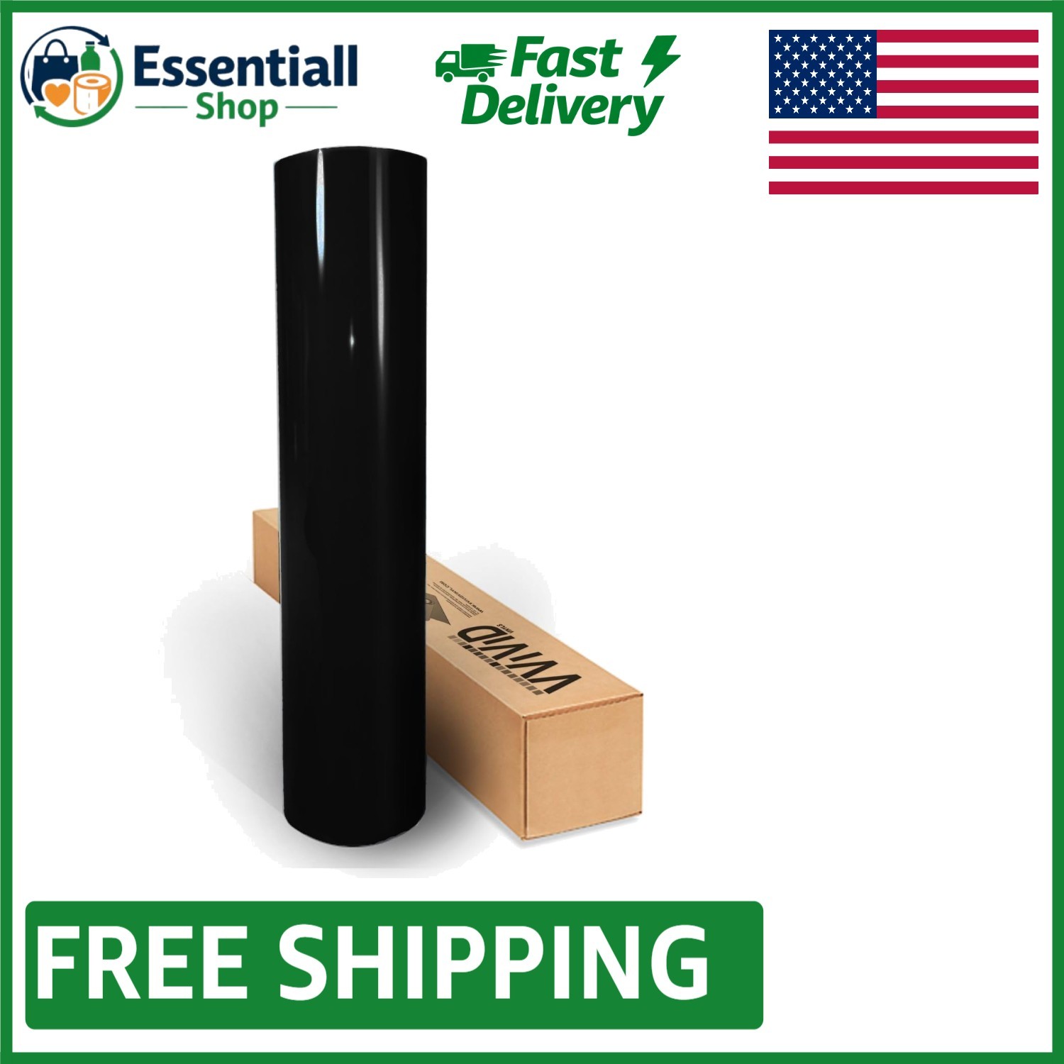 High Gloss Black Microfinish Vinyl Wrap 1.5ft x 5ft – DIY Air Release Technology