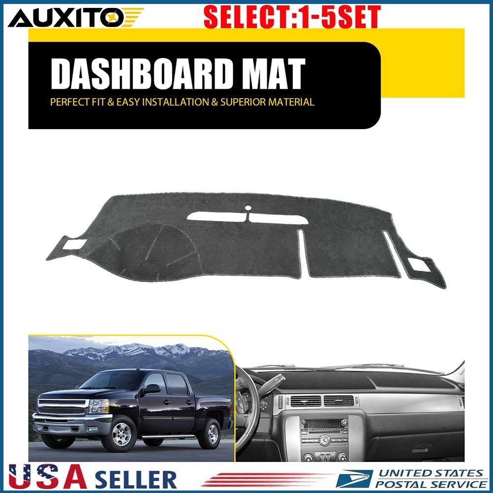 Gray Mat DashBoard Cover for Chevy Silverado 1500 2500 Tahoe 07-13 Dash Pad 1-5X