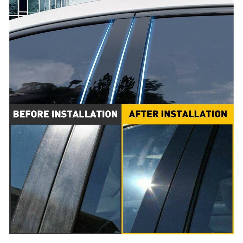 4/8x Pillar Posts For 2004-2014 Ford F150 Chrome Extended Crew Cab Window Trim J