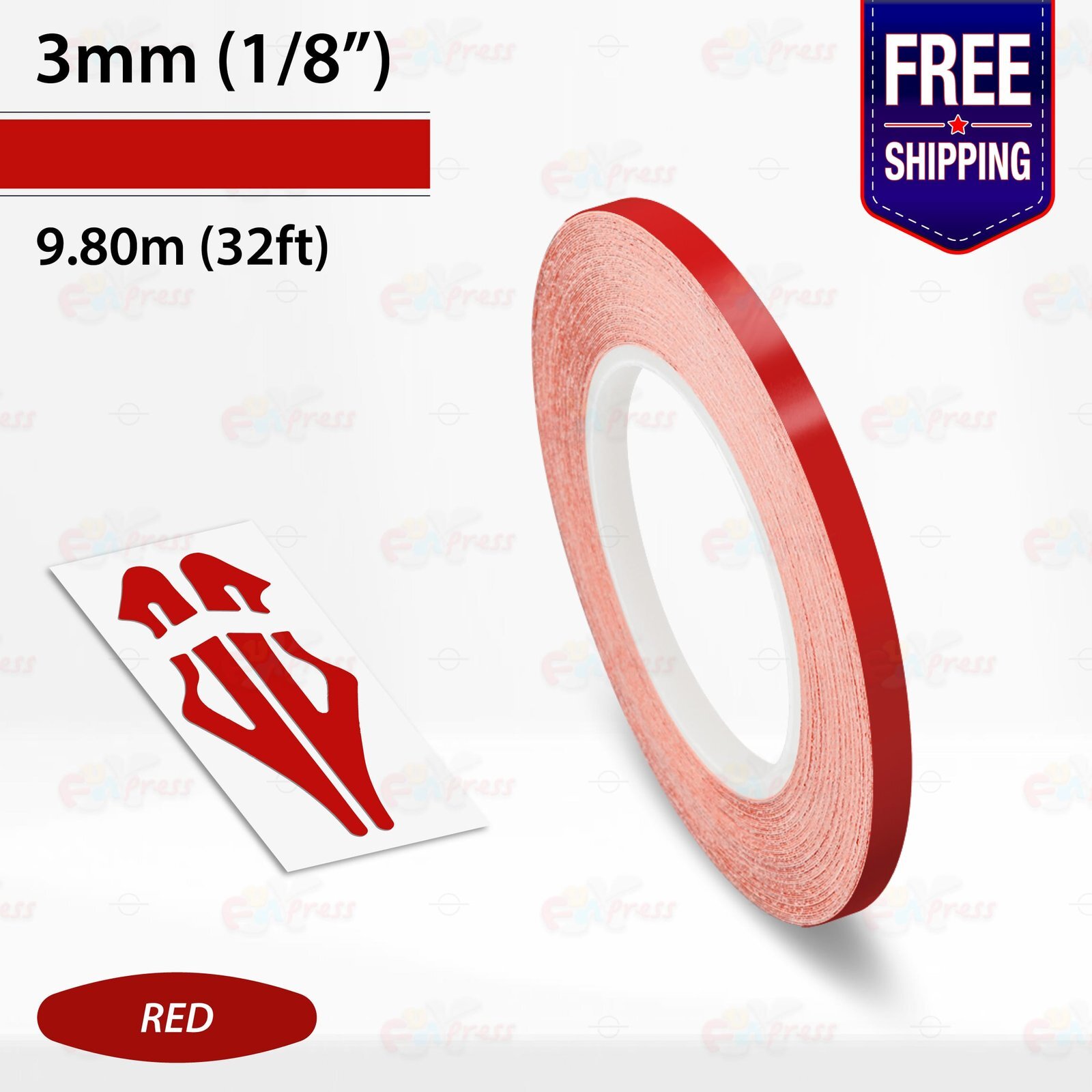 1/8″ PIN STRIPES Car Model Motorcycle Truck Decals Line TAPE Vinyl Stickers 3mm