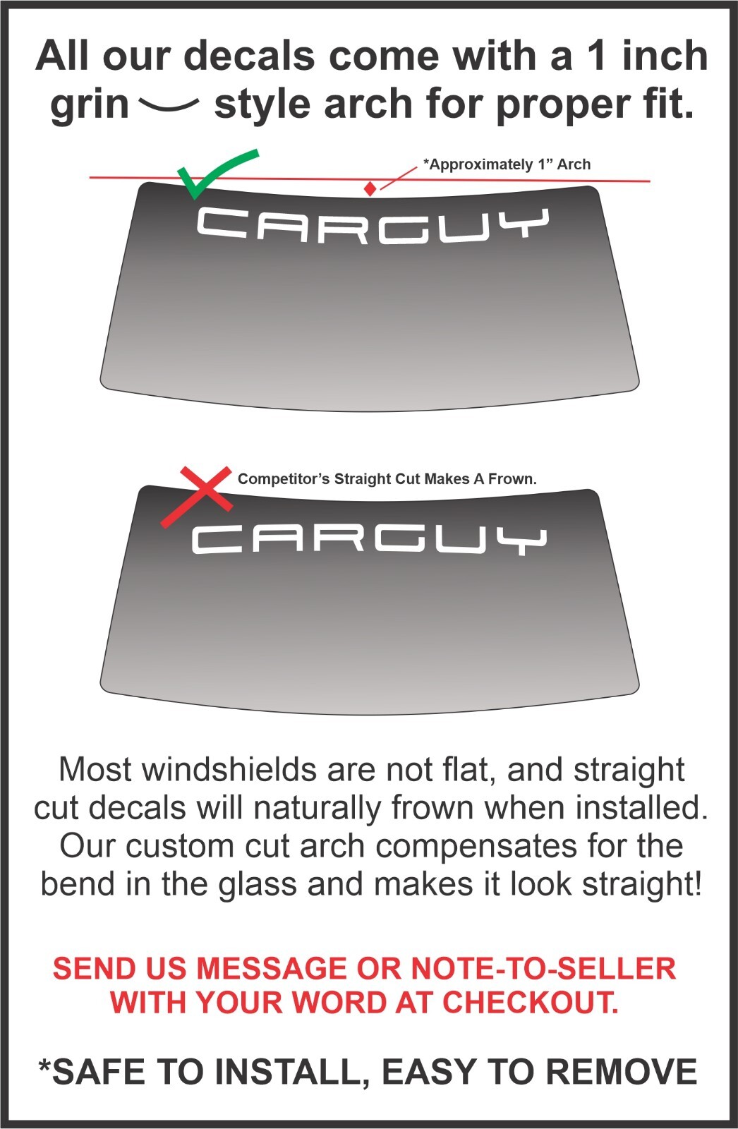Windshield Custom Decals for all Porsche Models