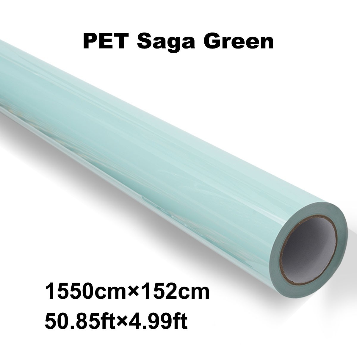 5FTx50FT PET Gloss Sage Green Vinyl Wrap US Stock Car Wrap Air Release