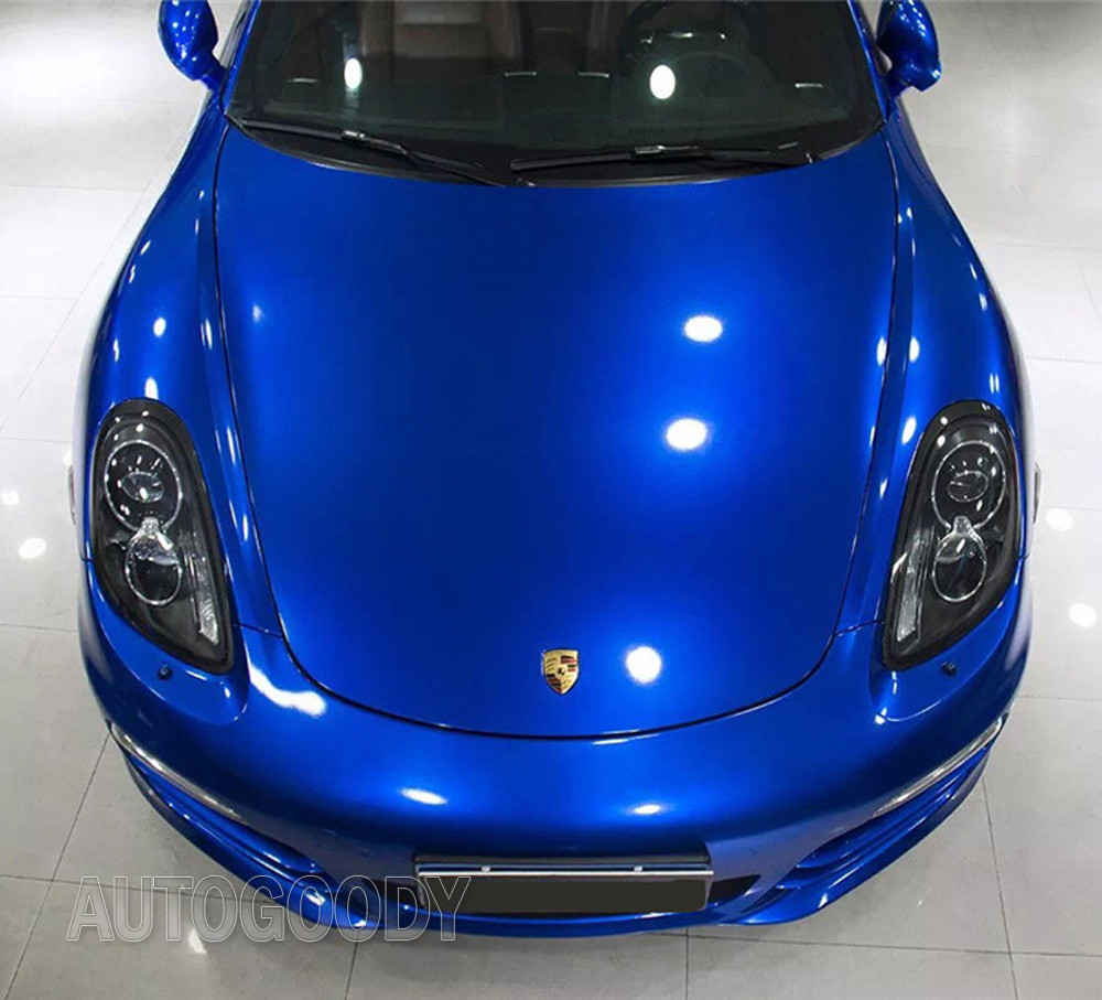 240″ x 60″ Super Gloss Metallic Blue Vinyl Film Wrap Air Bubble Free 20ft x 5ft
