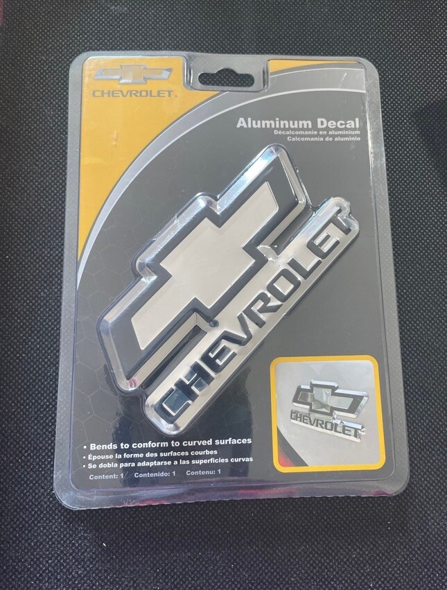 Chevrolet Bowtie Aluminum Decal Chrome Exterior Bendable by Chroma 2 1/4″x4 1/4″