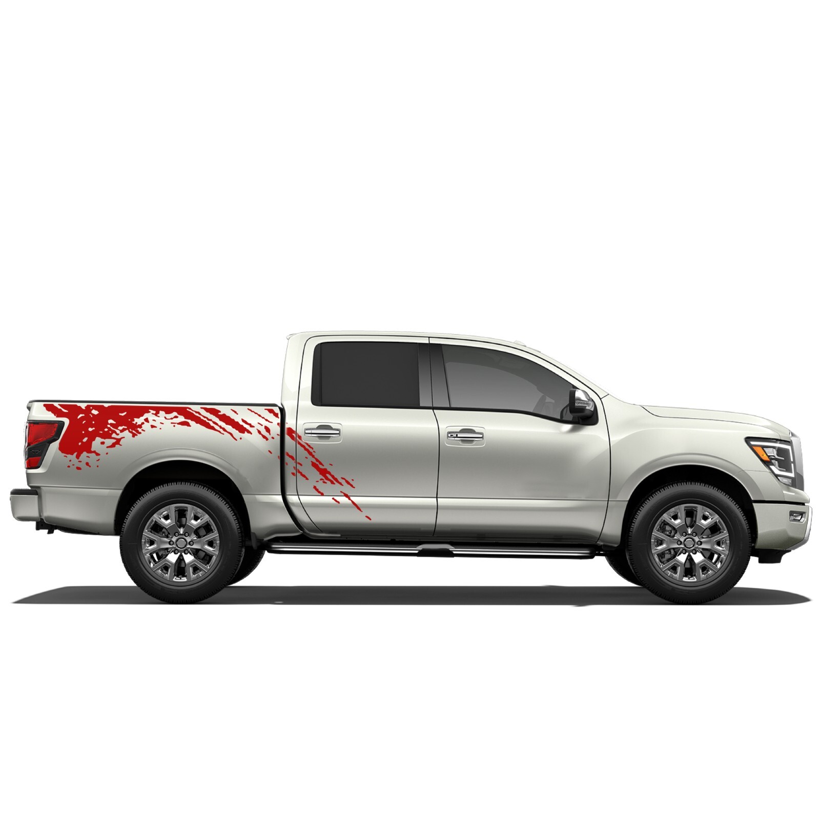 Bed mud splash graphics stickers decal compatible with Nissan Titan
