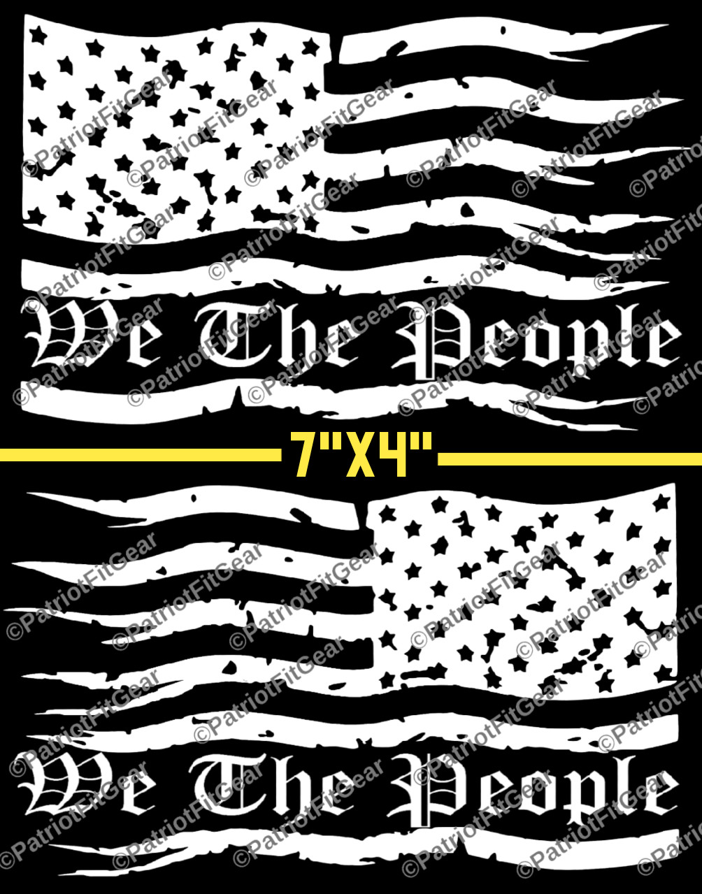 We The People,American Flag,Don’t Tread On Me,7″x4″x2,Faith Family,Vinyl Decal