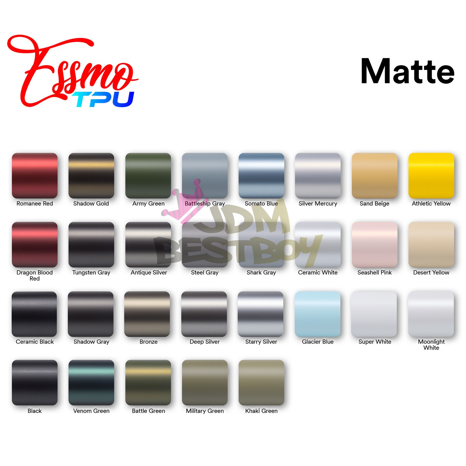 TPU Color Matte PPF Paint Protection Film Dry Wet Apply Vinyl Wrap Self Healing