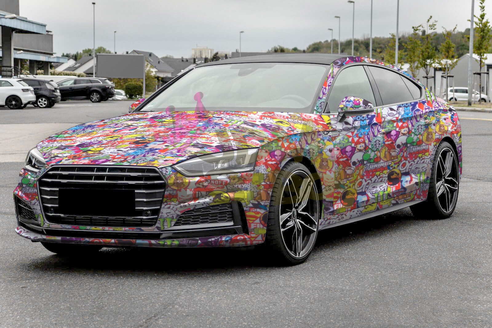 Premium Sticker Bomb Vinyl Wrap Decal Film Graffiti Cartoon JDM USDM DIY #ST