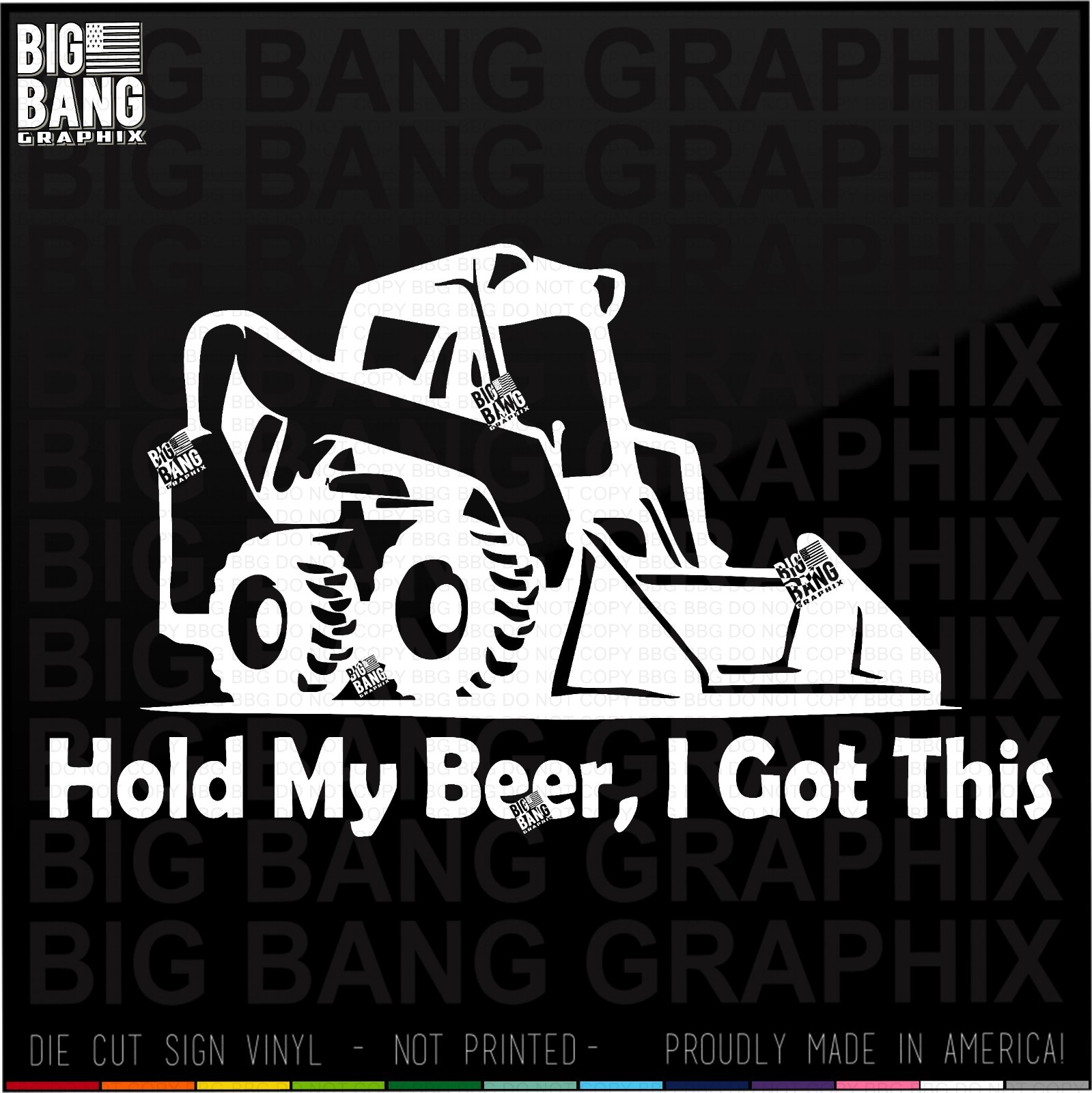 Skid Steer Loader Driver Operator Funny Vinyl Decal Sticker Die Cut Car Window