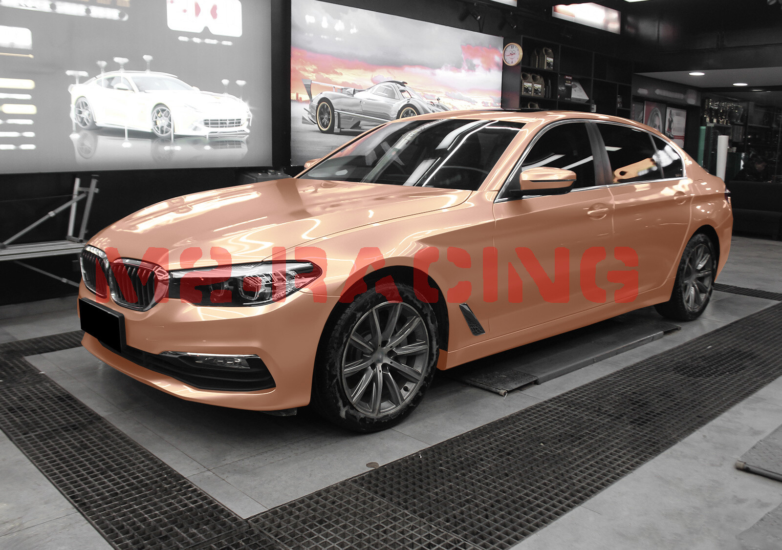Gloss Metallic Rose Gold Candy Decal Car Vinyl Wrap Film Sticker Sheet Sparkle