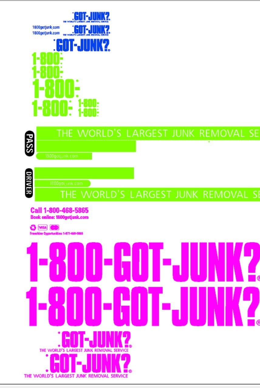 1800GotJunk Decal Set Full Truck and Cabin