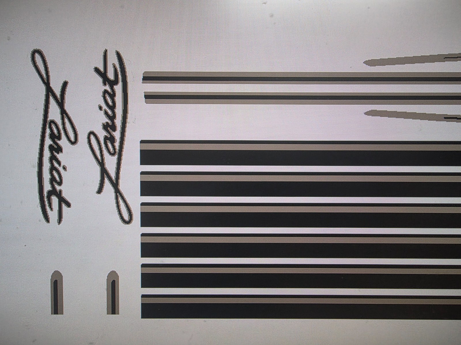 CUSTOM Lariat Stripe Kit fits 2000 F150 Extended or Crew Cab Upper/Lower