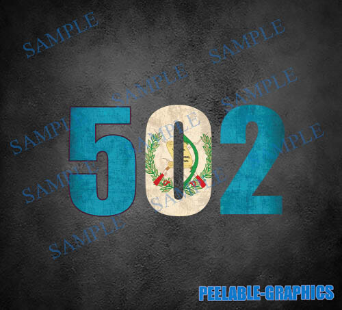 (2) 502 Guatemala Flag Distressed Decal Sticker Car Truck Window Guatemalan