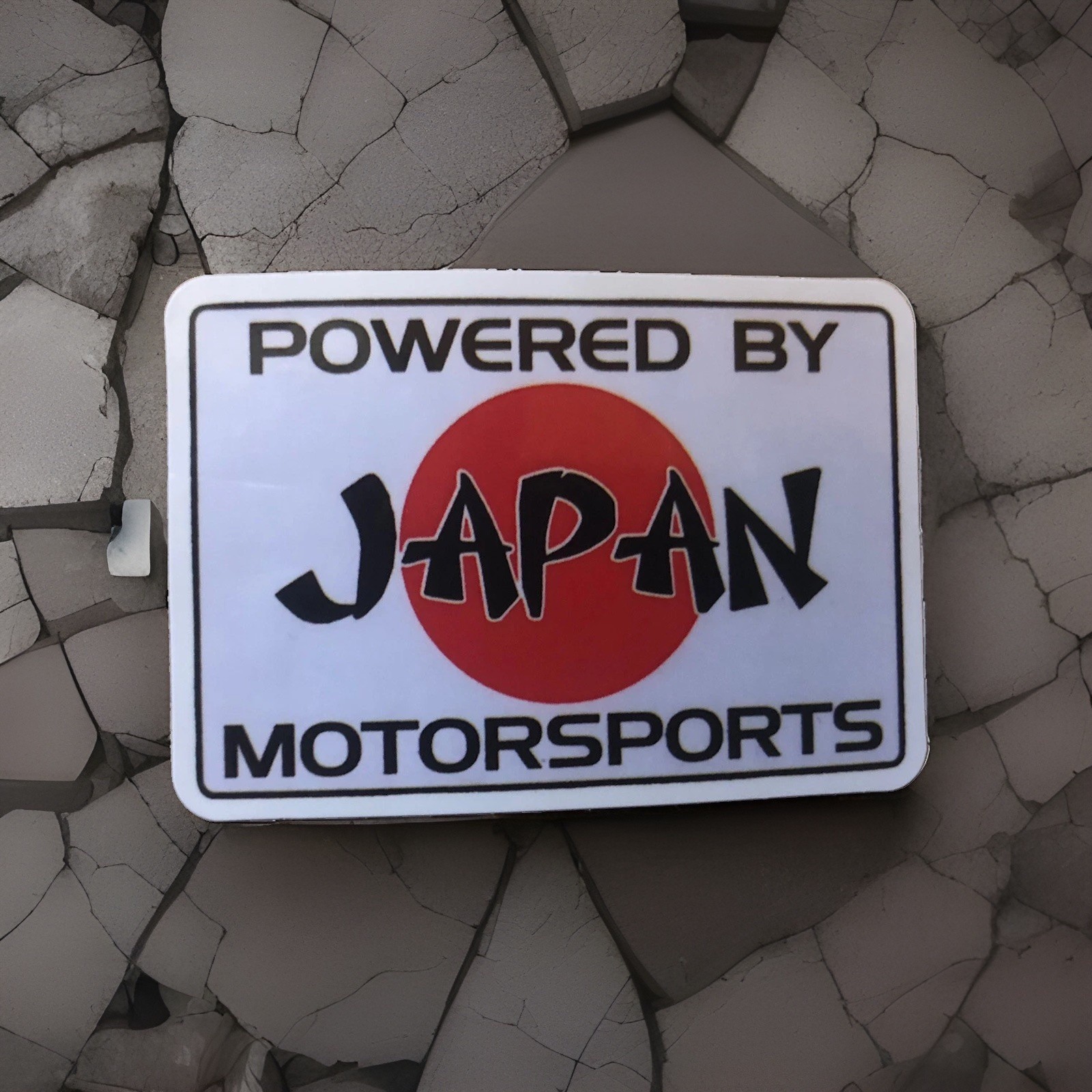Powered by Japan Motorsports Sticker *Glossy*Finish Approx Size 2.66”X1.75”