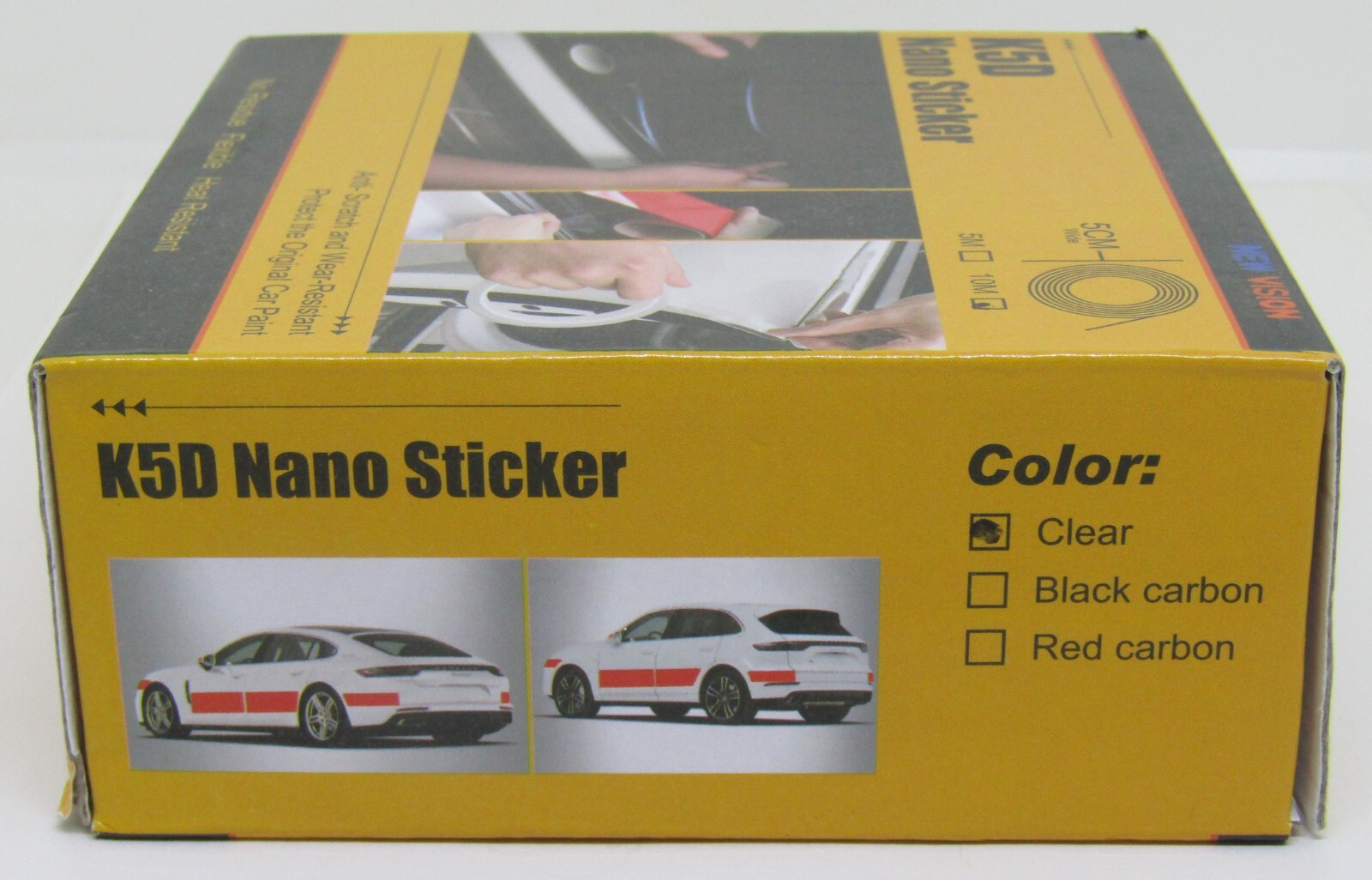 New Vision K5D Nano Sticker Auto Tape 5cm x 10m Clear NEW