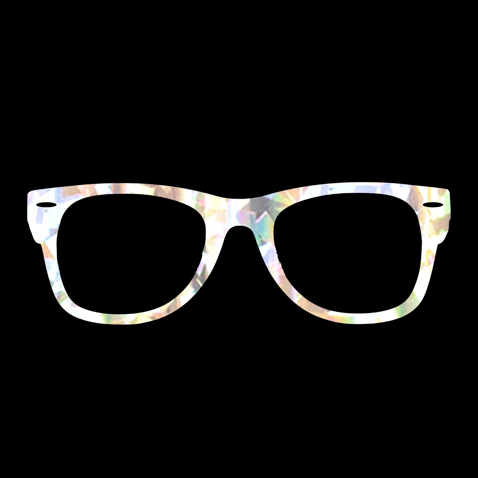 Sunglass Frame Sticker – Custom Glasses Decal – Select Chrome Color and Size