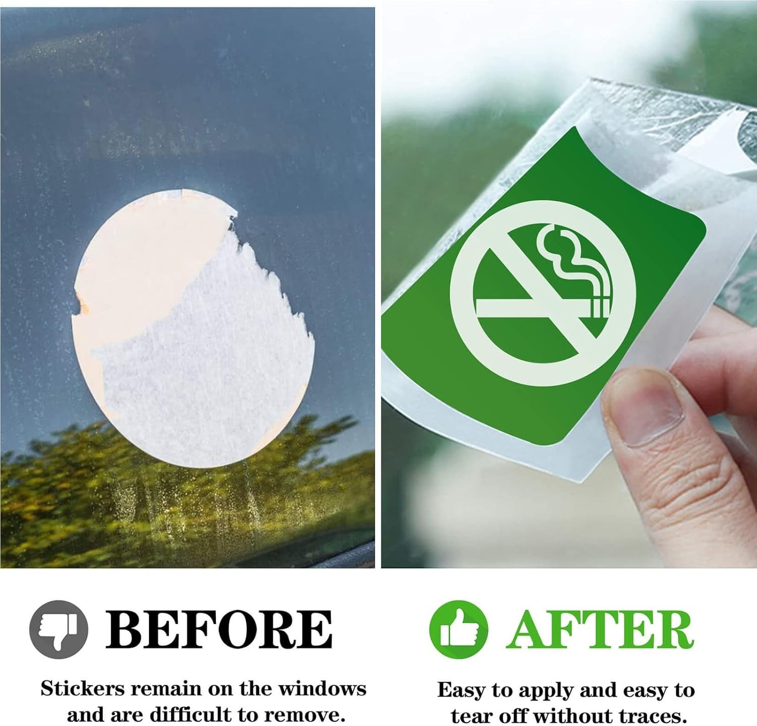 10PCS Clear Car Window Cling Stickers Waterproof Vinyl for Permits & More