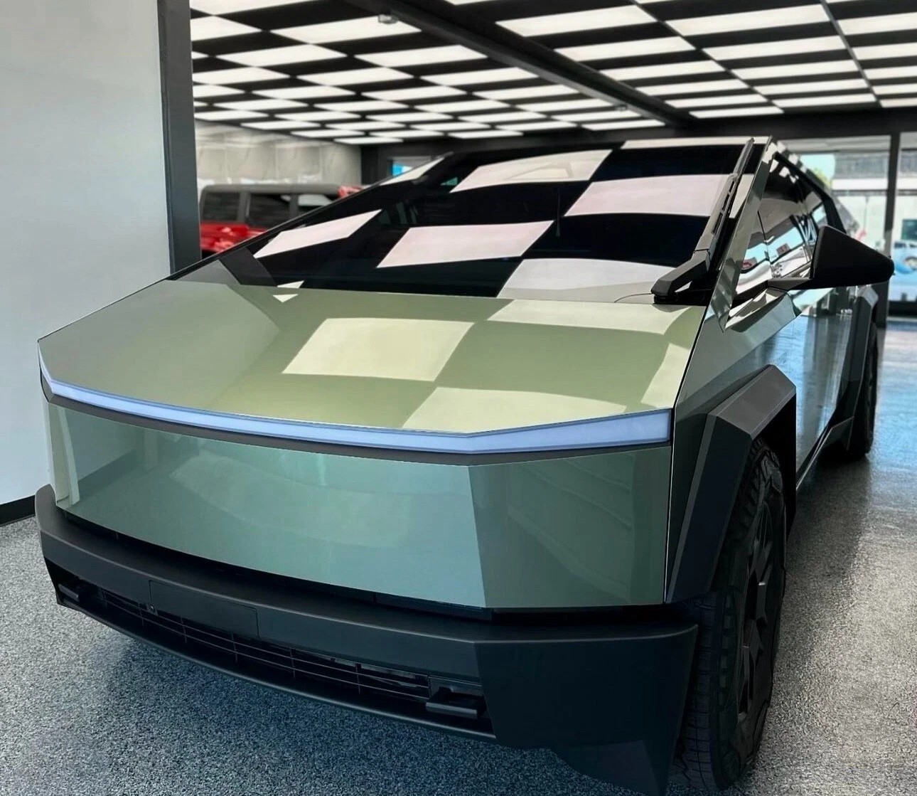 Bamboo Chromaflair Cybertruck PreCut Paint Protection Vinyl Wrap Color Change
