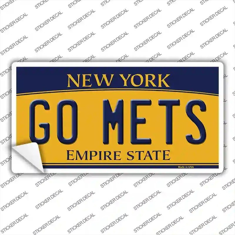 Bumper Sticker GO METS 3×6 Inches Waterproof