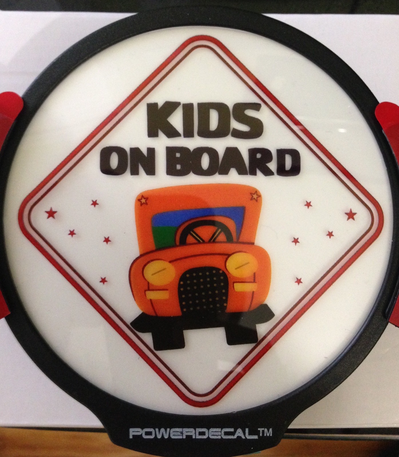 Kids On Board Light Up Decal Powerdecal LED Motion Sensing Auto Decal