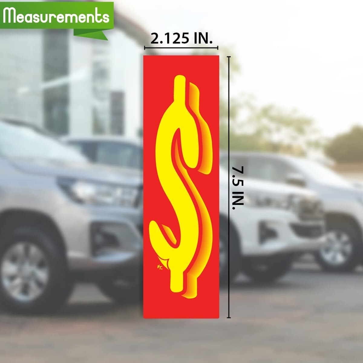 7 1/2 Inch Yellow & Red Numbers Windshield Pricing Stickers Car Dealer You Pick