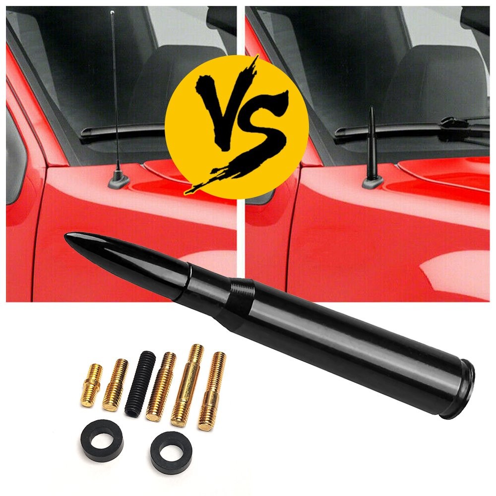 UK Car Bullet Style Aerial Antenna Mast Roof AM/FM Radio Signal Aluminum D