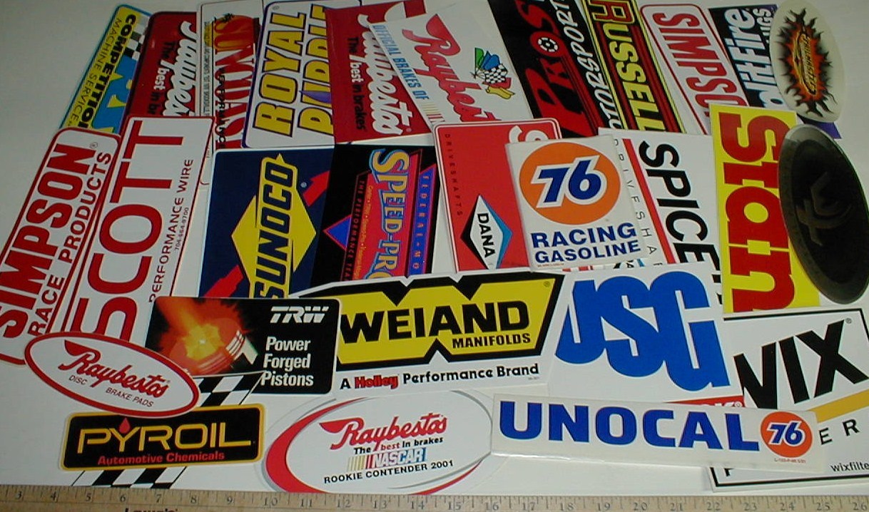30 Full size New Hot Rod Drag Racing speed shop decal sticker lot MSD MAHLE ARP