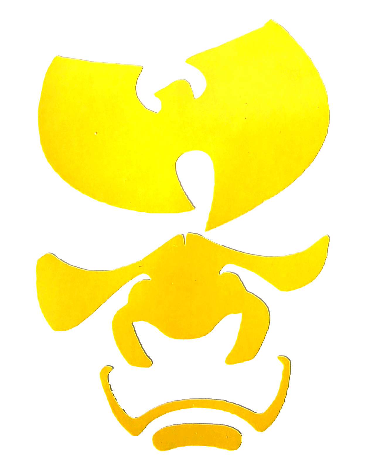 Yellow Wutang Mask Vinyl Decal Sticker 4×4 Inches For Any Available Surface