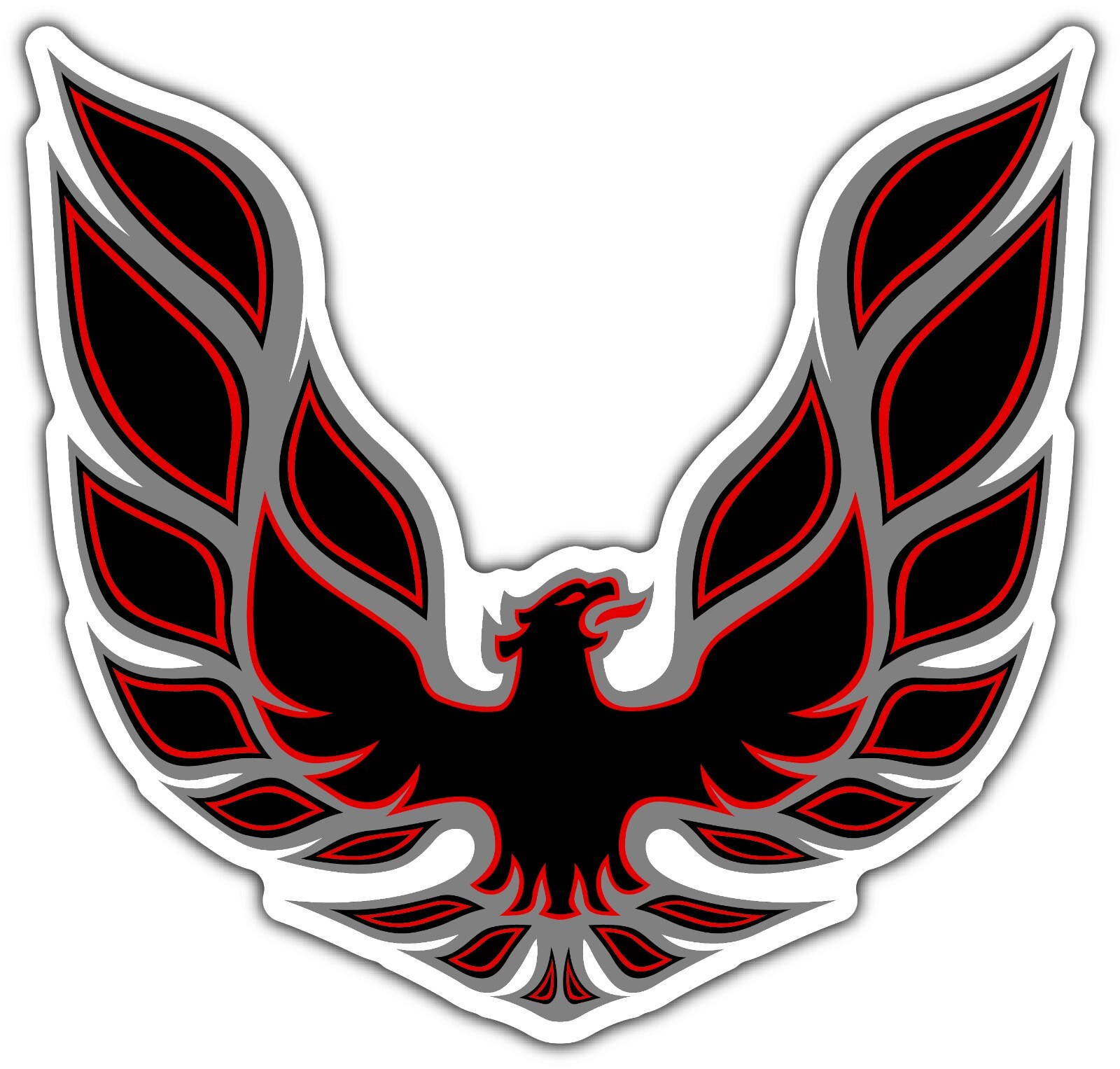 PONTIAC FIREBIRD BLACK SILVER DECAL STICKER 3M TRUCK HELMET VEHICL WINDOW CAR