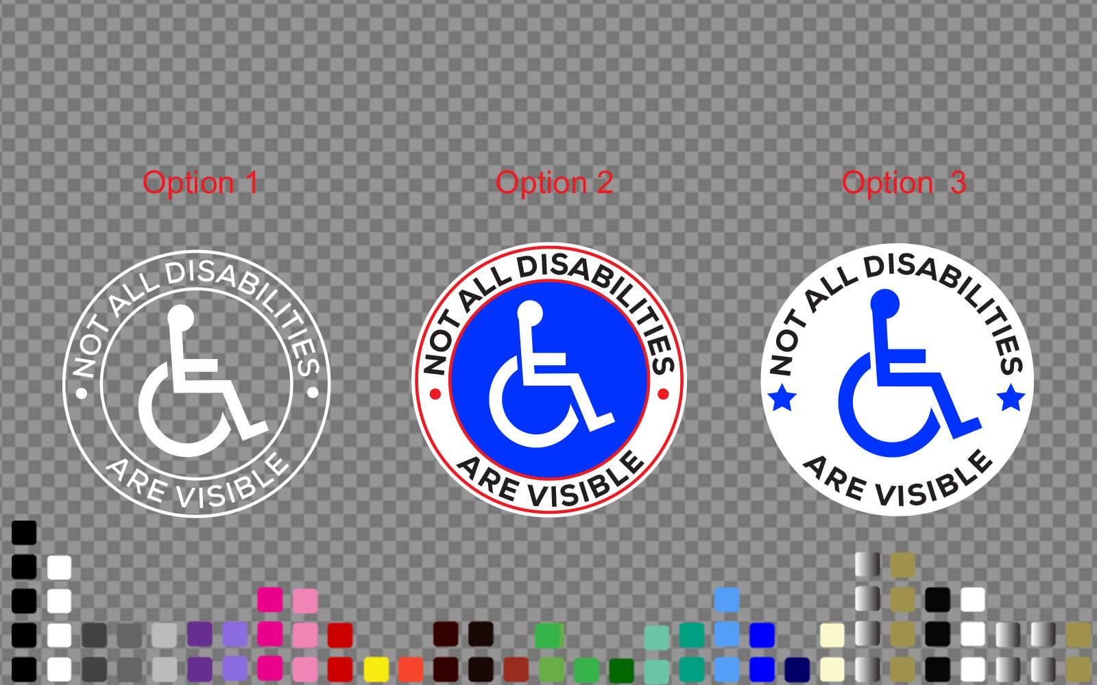 Not All Disabilities Visible Disability Disabled Decal Wheelchair Sticker Autism