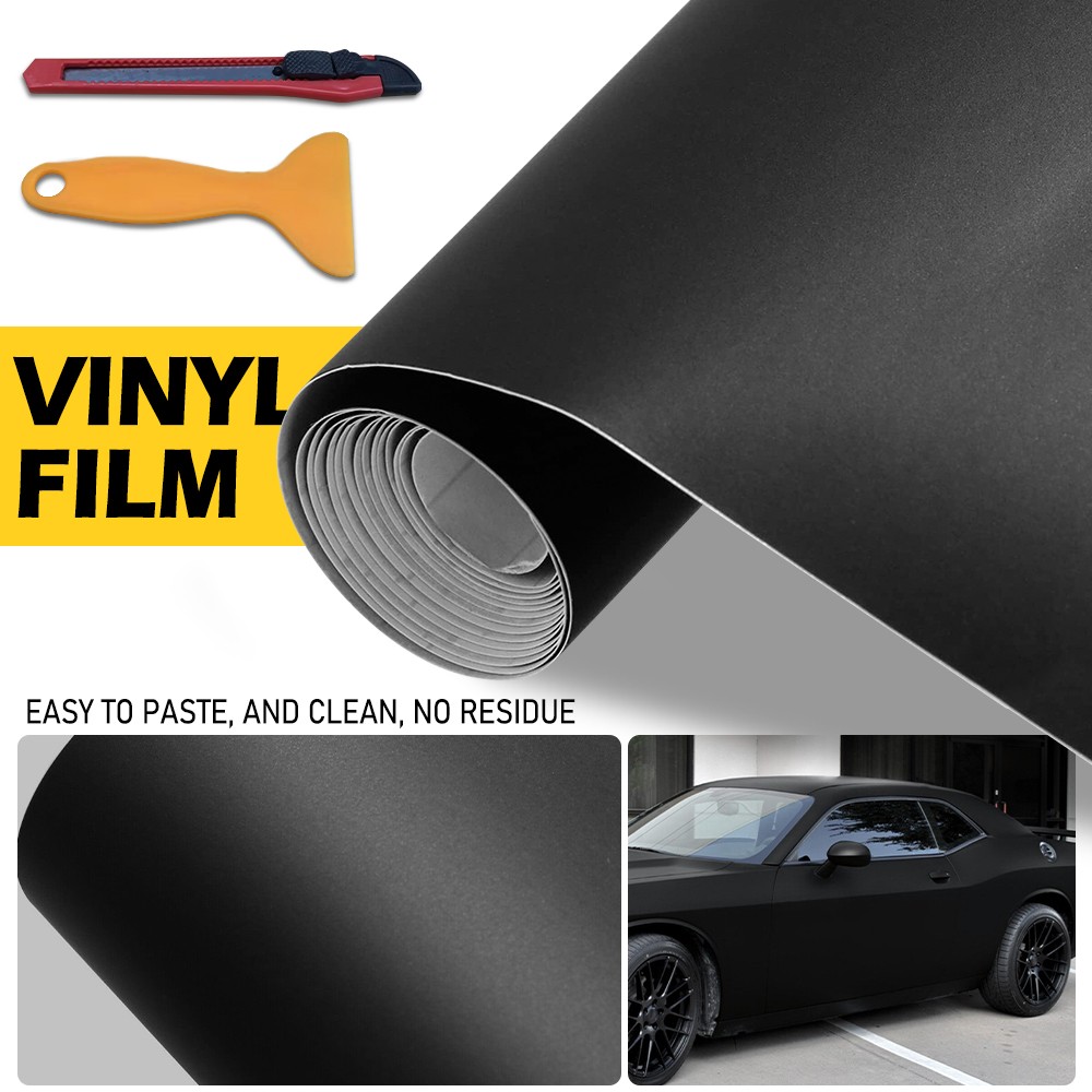 Matte Black Flat Film Vinyl Wrap Sticker Decal Bubble Free Air Release Channel
