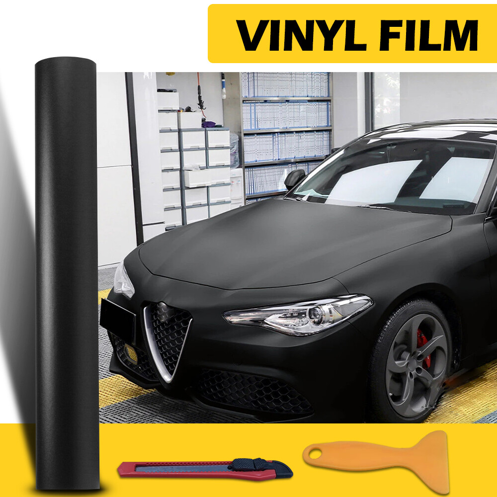 Premium Ultra Matte Flat Black Car Vehicle Vinyl Wrap Sticker Decal Sheet Film