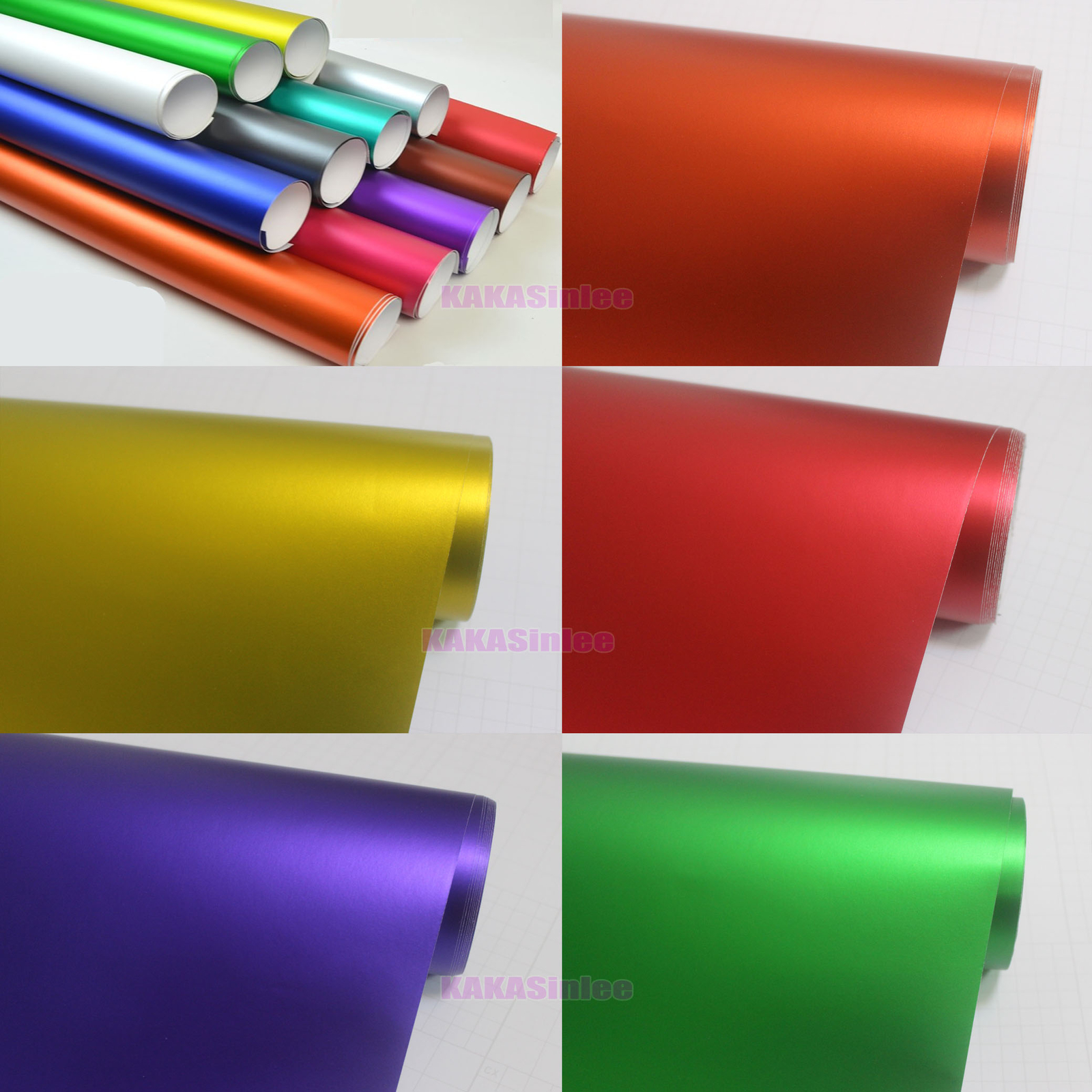 Full Car Wrap – Satin Matte Metallic Chrome Vinyl Sticker Decal Bubbles Free CF