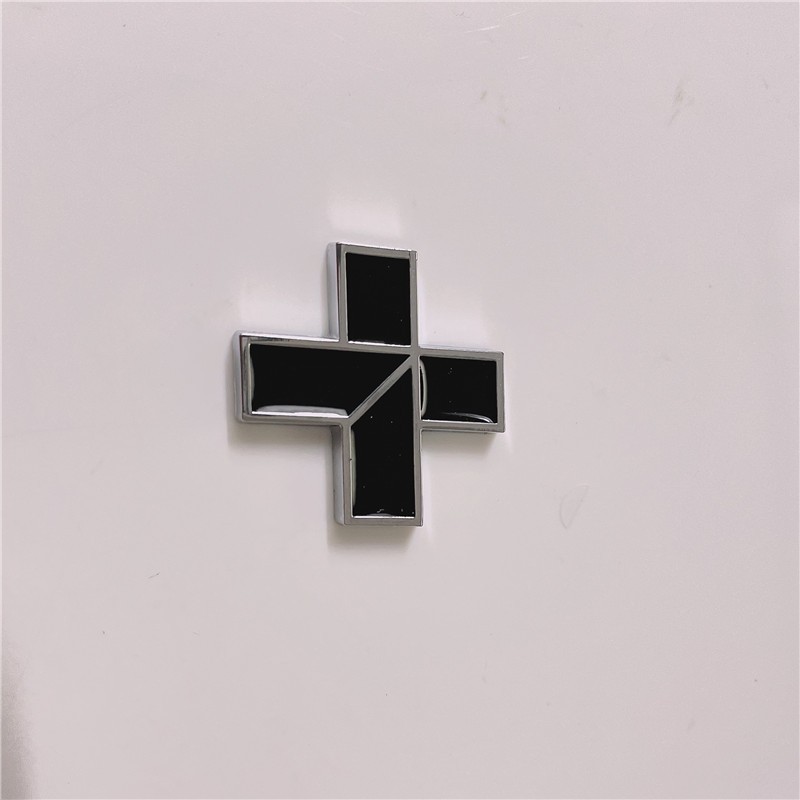 2x Plus Sign 3D Metal Car Emblem – SUV/Truck/Motorcycle Waterproof Decor