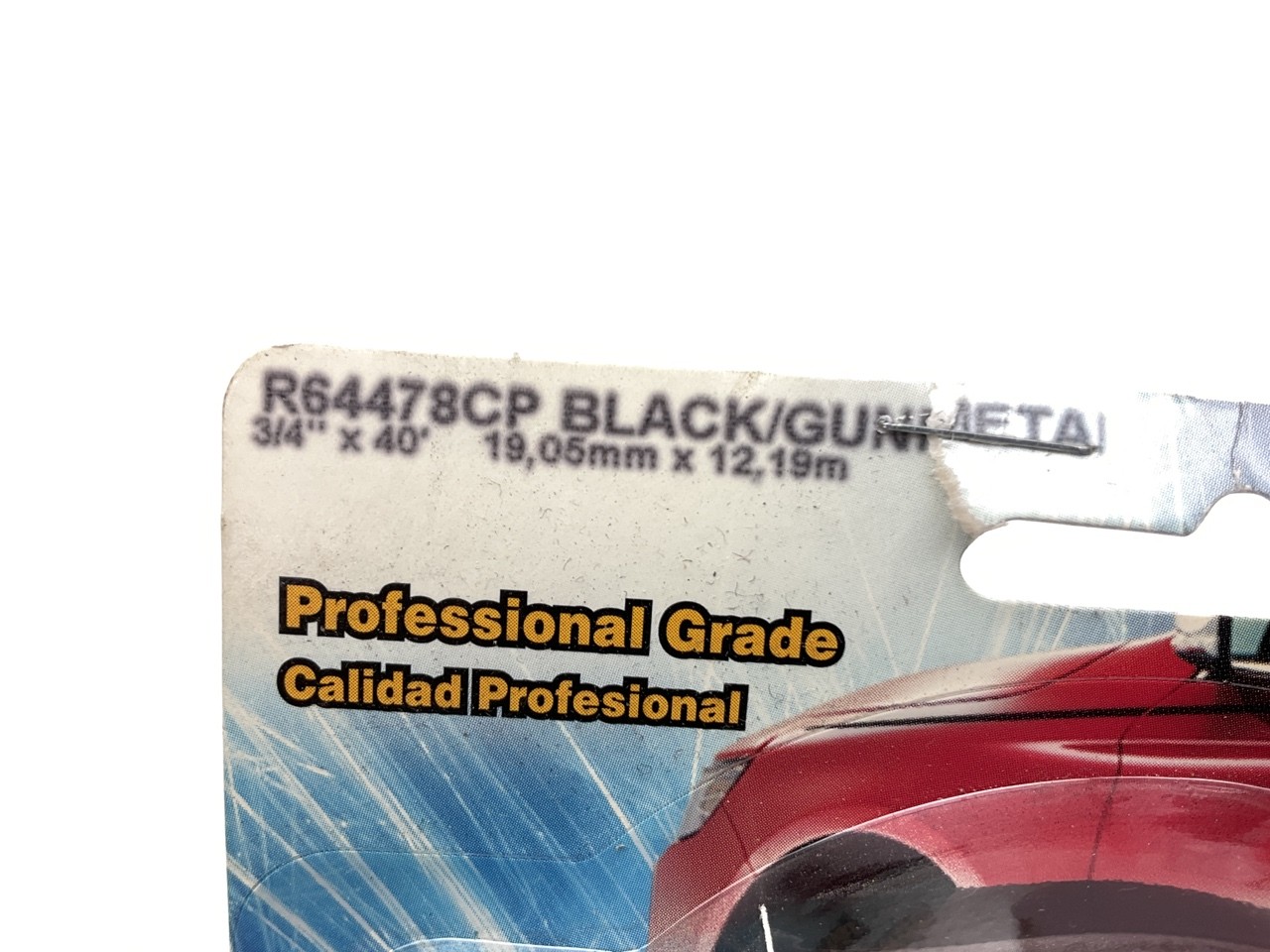 Prostripe R64478CP Black / Gunmetal / Silver Metal Pinstripe Striping Tape 40′